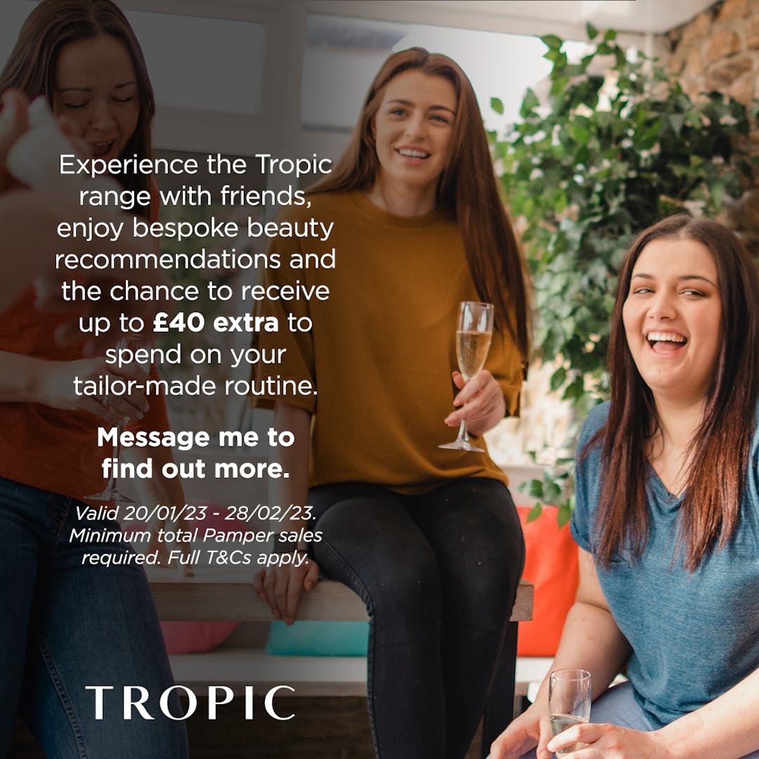 Just 2 more days to benefit from this super hostess offer - it pays to have a self care session 😉 #tropicskincare #tropic #lovetropic #tropicmakeup #vegan #crueltyfree #selfcaresession #wellbeing