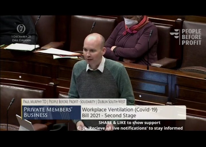 VickiMahony's tweet photo. 🇮🇪 Workplace Ventilation Bill

@LeoVaradkar @MichealMartinTD &amp; @EamonRyan why did you leave it to @paulmurphy_TD &amp; the People Before Profit party to do your job &amp; propose this Bill? 

Why waste nearly 2 years not acting on this yourselves? 

Video link :
https://t.co/H8uXjNIGu9 https://t.co/jxnoCZv5FQ
