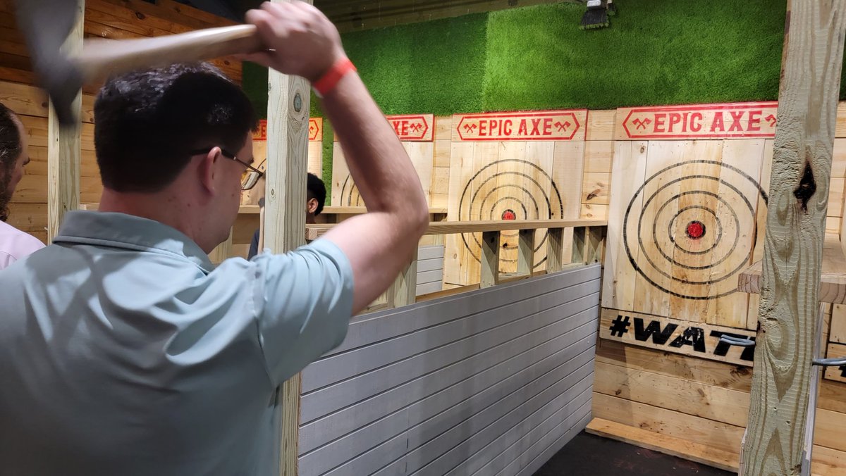 Thanks everyone for coming to our Axe Throwing Tournament as part of the #ULICarolinas Meeting!  Great #fun...and congrats to the Team of Rob Caudle <a href="/WithersRavenel/">WithersRavenel</a> and Scott Lagstrom <a href="/littleonline/">Little</a> won the tournament! #community  <a href="/WithersRavenel/">WithersRavenel</a>