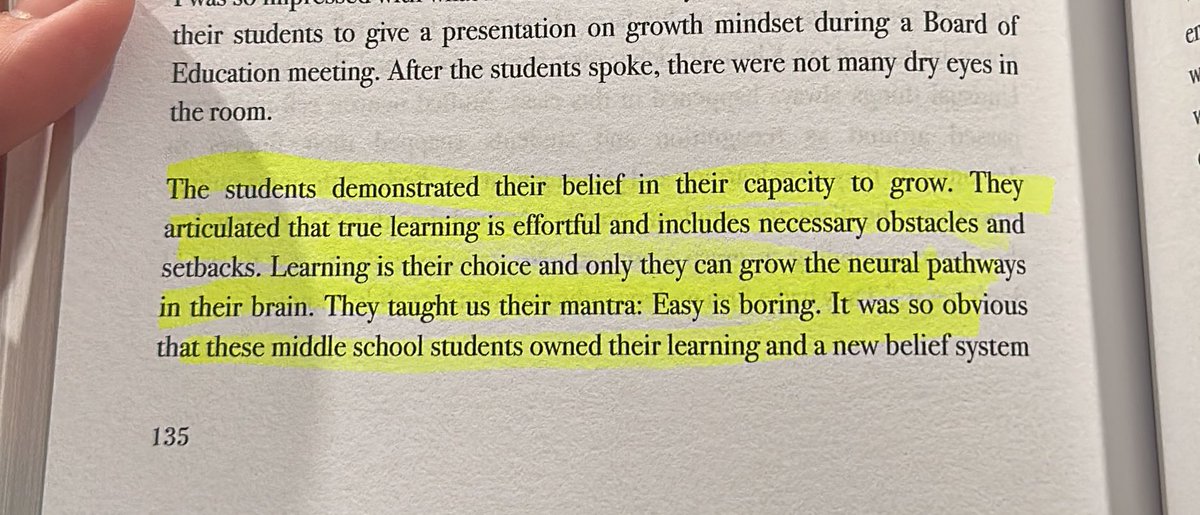 It’s true…EASY IS BORING! Did I just find a new mantra for my 5th grade classroom? ❤️ #growthmindset @Jennmaich 
I have to agree with Jenn, @NaglersNotions, chapter 10 is the best! #DEVLeader #LIUEdTech