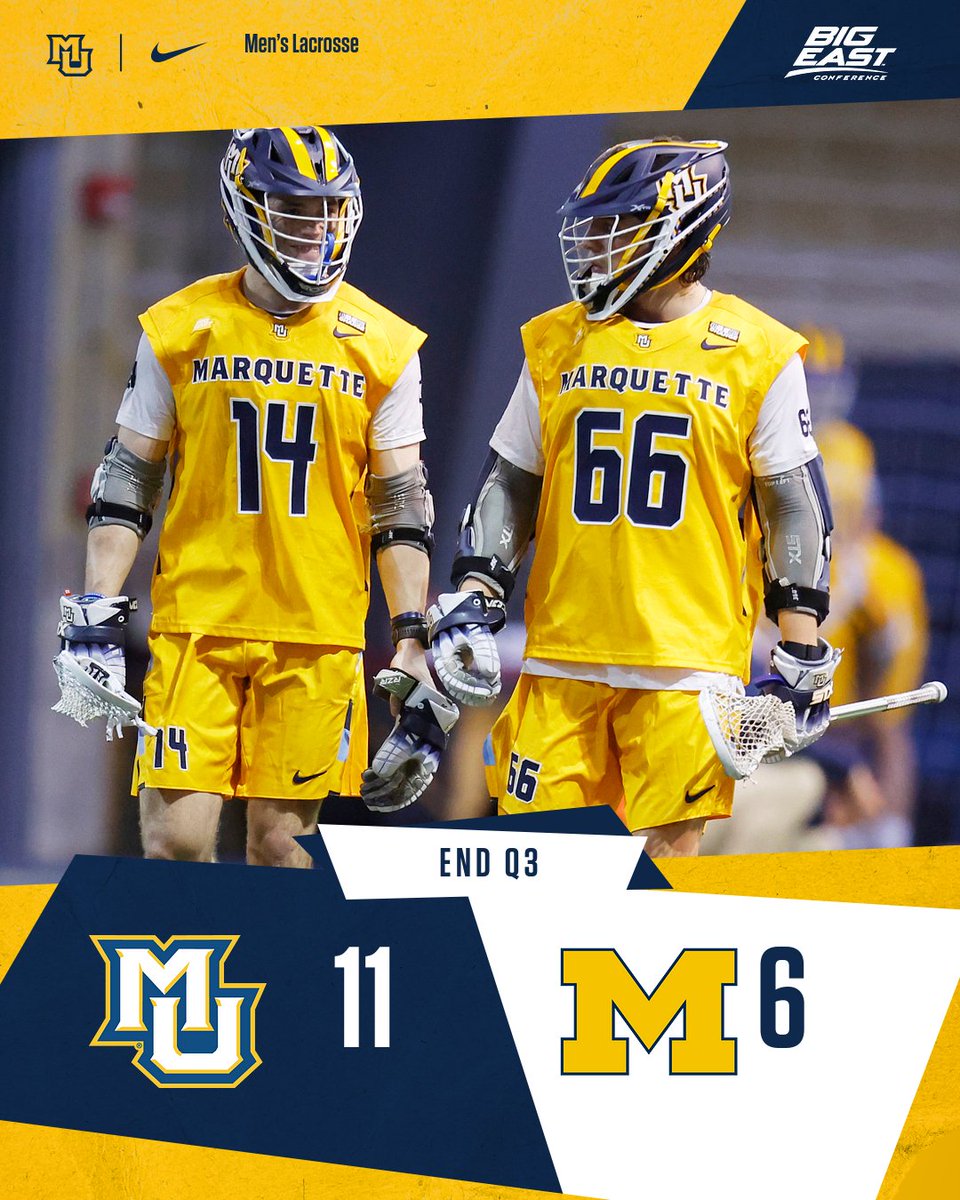 Jake Stegman and Jackson Rose each with goals in the third quarter as MU extended its lead.

#WeAreMarquette