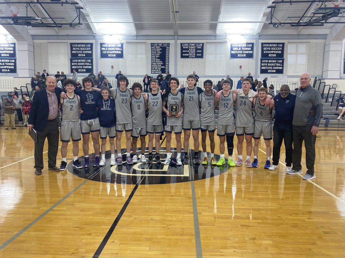 Congratulations to Pingree boys varsity basketball, EIL tournament champs! Final score: 62-52 <a href="/AthleticsEIL/">EIL Athletics</a> #pingreepride