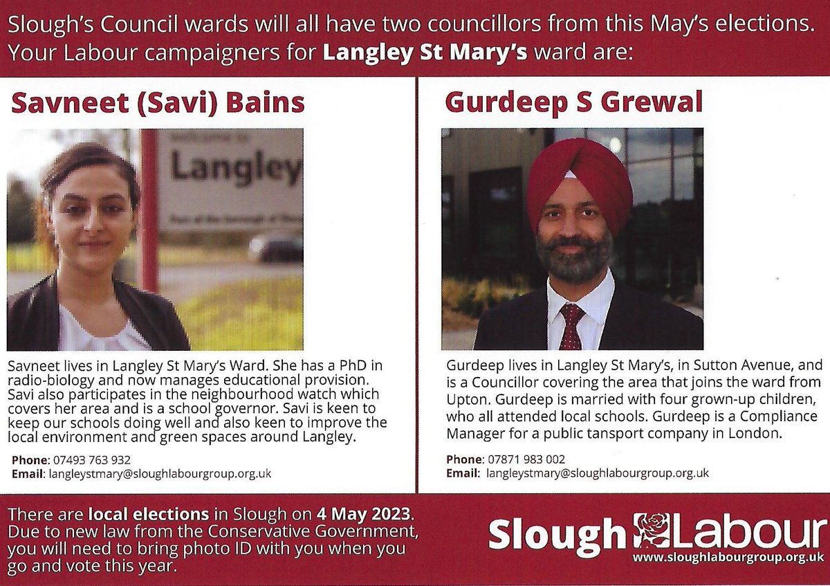 StMarysWard's tweet photo. St Marys Ward Candidates 4th May 2023 Election 
@Gurdeep80454077 and Savneet Kaur Bains https://t.co/Z7glVaGtjZ