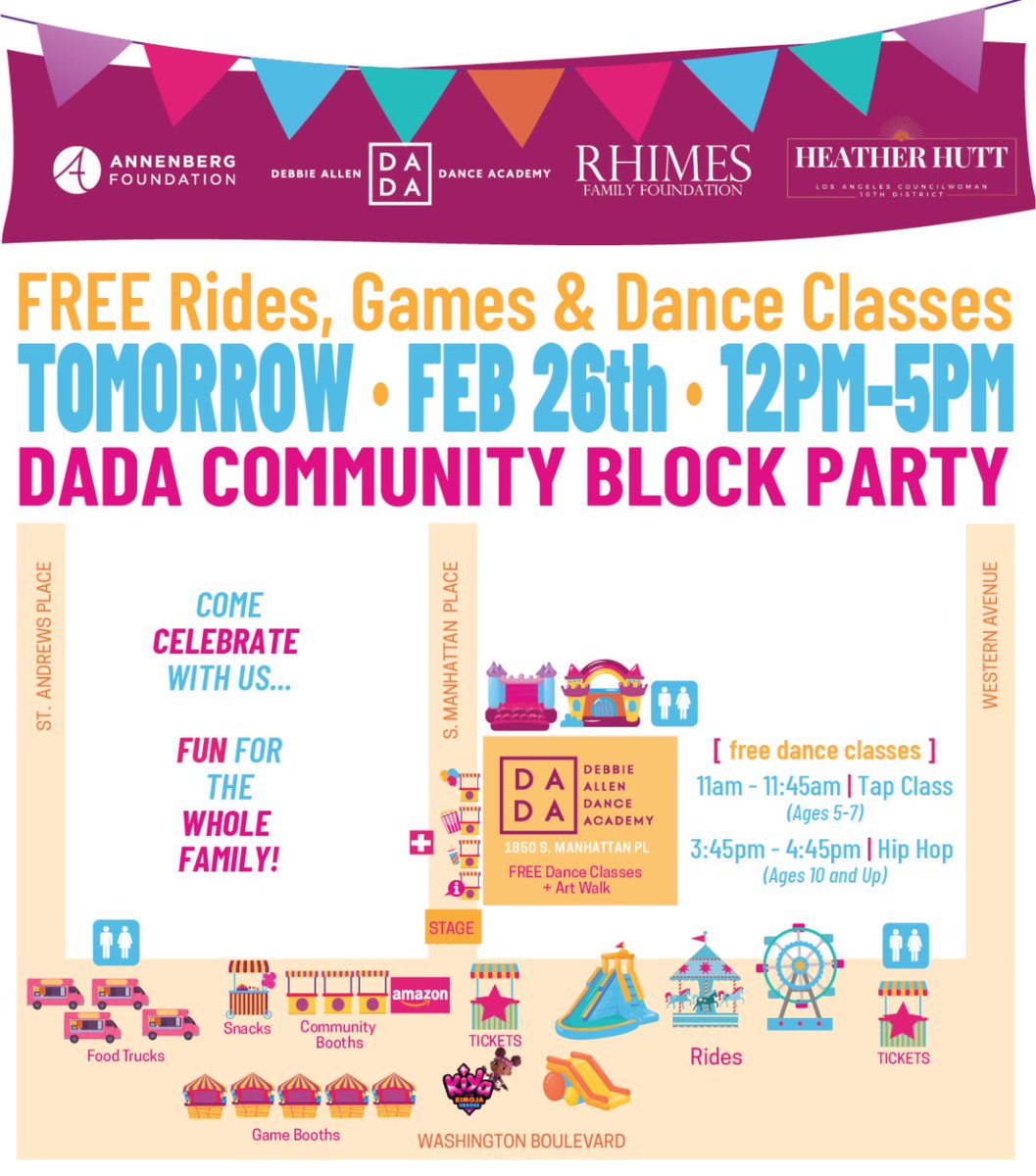 This looks like super fun, Angelenos. Dancing, Hair, Rides and Roy Choi at the Dada Block Party.