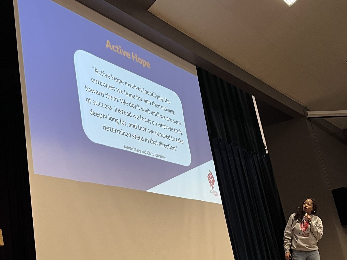 Beloved Community working to push forward equity work to disrupt systems. So happy to do this work with amazing people! Active hope #reconnect #reengage #recommit @EdcampEquity
