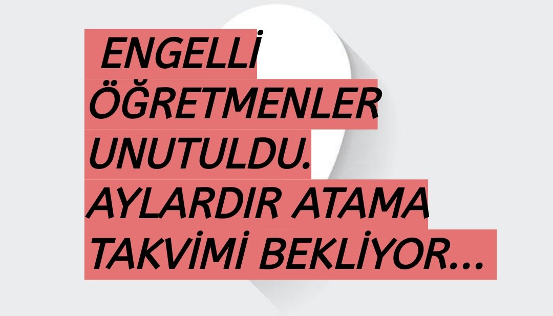 sari1_r's tweet photo. @prof_mahmutozer ENGELLİ ÖĞRETMENLER UNUTULDU.
AYLARDIR ATAMA TAKVİMİ BEKLİYOR... 
@RTErdogan @tcbestepe @fuatoktay @tcmeb @prof_mahmutozer @jsarieroglu @yilmaznazif @fehmirasimcelik @GelenMustafa 🖊️ https://t.co/ILcQdRrhjy