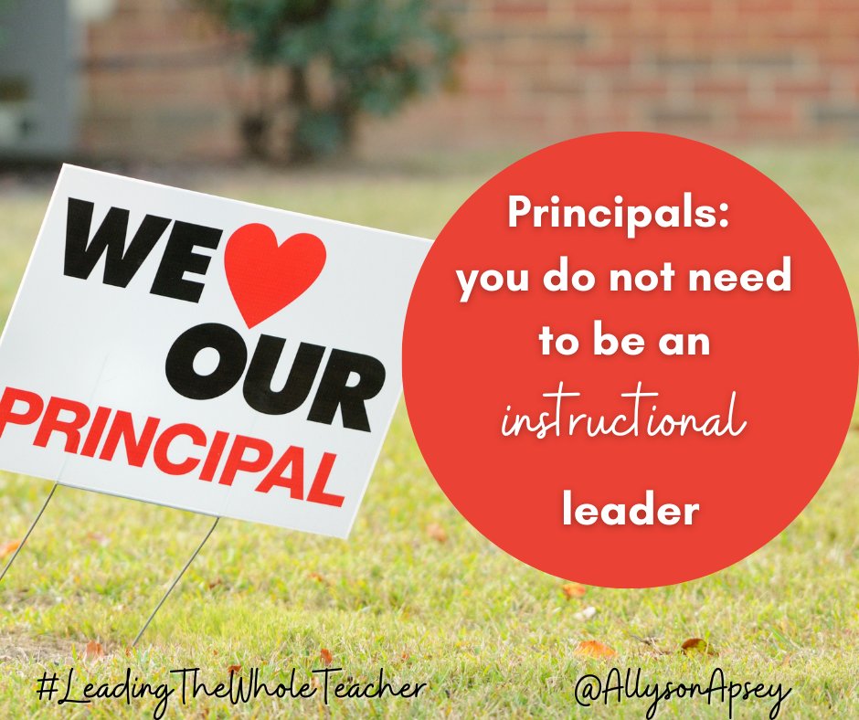 New post, would love to know your thoughts:

Principals:  You Don't Need to be an Instructional Leader
allysonapsey.com/2023/02/25/pri… 

#LeadingTheWholeTeacher #SerendipityEDU