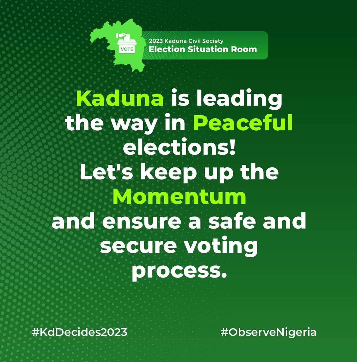 kddecides2023's tweet photo. Peace all the way.
Win or loose, there are ways to resolve our conflicts. 
We choose the peaceful way
#KdDecides2023 https://t.co/XiRUGB5pRA