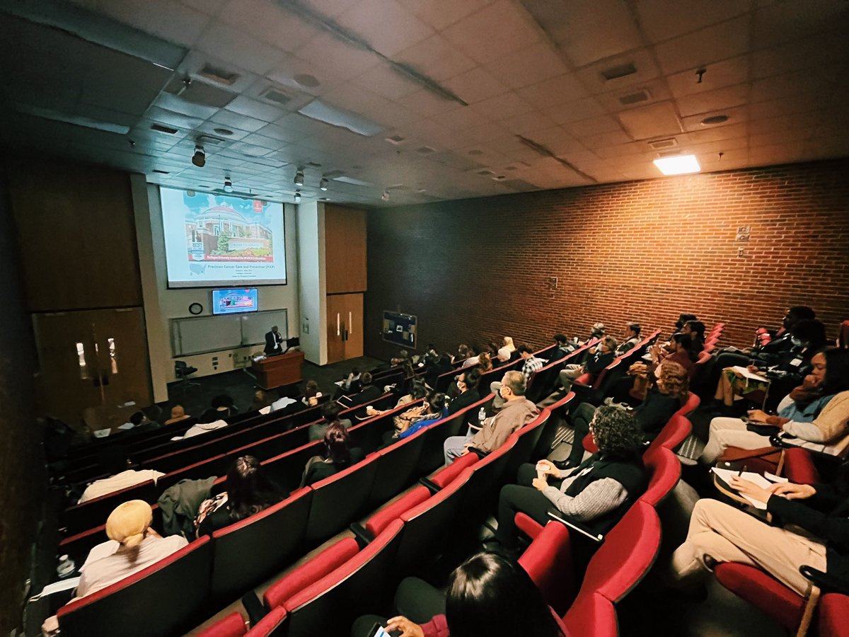 MvtcpP's tweet photo. HAPPENING NOW 💭
The #MVTCPSymposium2023 Keynote Speaker, Dr. Clayton Yates (@phd_yates), from @JohnsHopkins &amp; @TuskegeeUniv, presents “Immuno-Oncology Targets in Patients with African Americans” ⭐️
#CancerEquity #HealthDisparities #CancerResearch https://t.co/8y7q1F7oWu