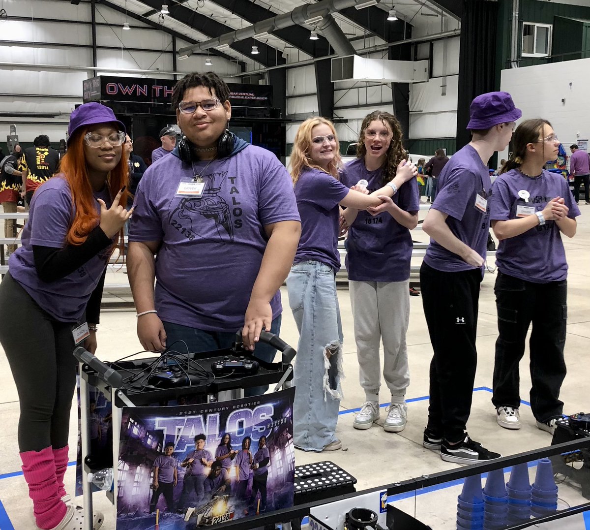 Coming up in Match 11 - it’s the Purple Alliance - Talos 22138 &amp; MISHines 18174! GOOD LUCK!