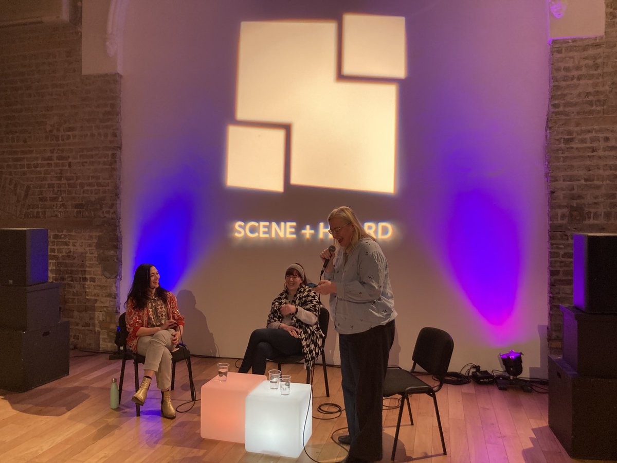 LucyRyan11's tweet photo. #creativechats @SceneAgusHeard @smockalley with @ClionaDukes and @midnightscowl https://t.co/kaBDJucRP6