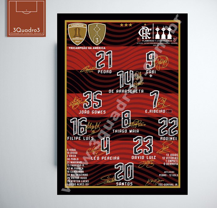 Adquira agora mesmo esse quadro HISTÓRICO do Tricampeonato do #Flamengo 👇🏻

3Quadro3.com.br

#lagloriaeterna 

@Euclides_crf