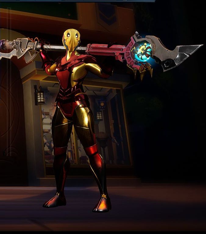 nghj's tweet photo. @LionSuitGames @PlayDauntless ironman battle suit https://t.co/X49xAZ34oD