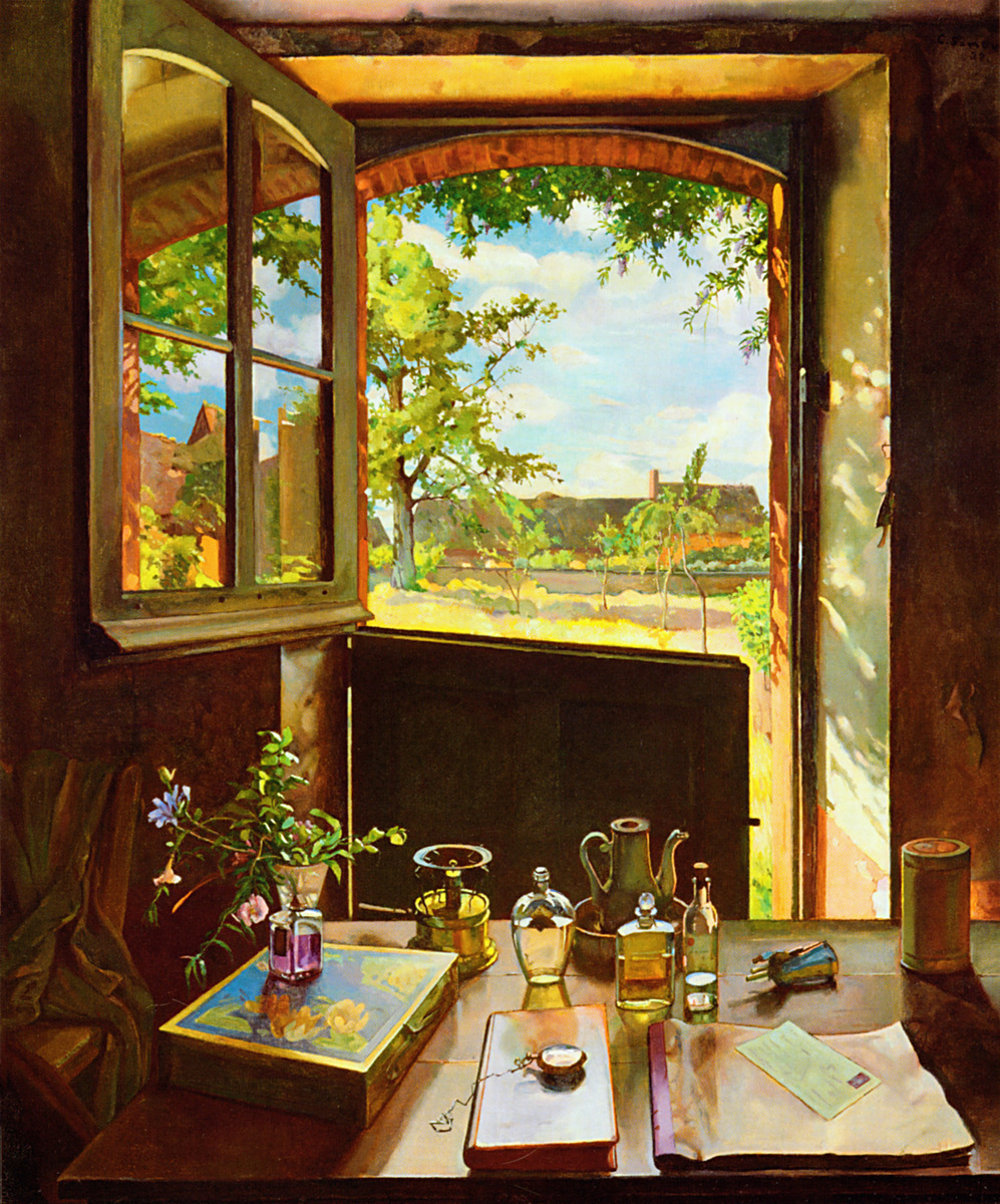 artistsomov's tweet image. Open Door on a Garden, 1934 #somov #artnouveau wikiart.org/en/konstantin-…