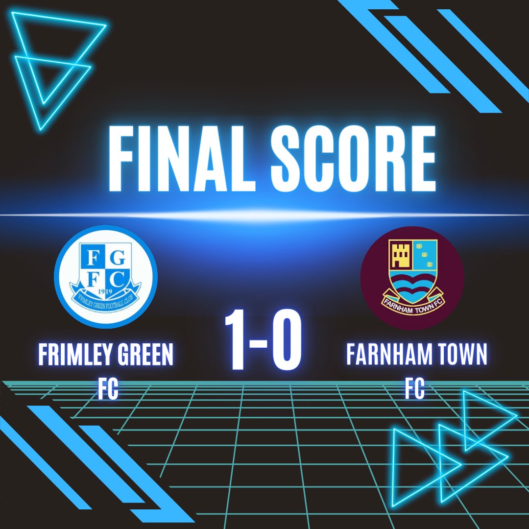 official_FGFC's tweet photo. 💥📣 MATCH RESULT 📣💥

@frimleygreenfc 1-0 @farnhamtownfc

#upthefrimmers #utf https://t.co/NTdFHm3S7S
