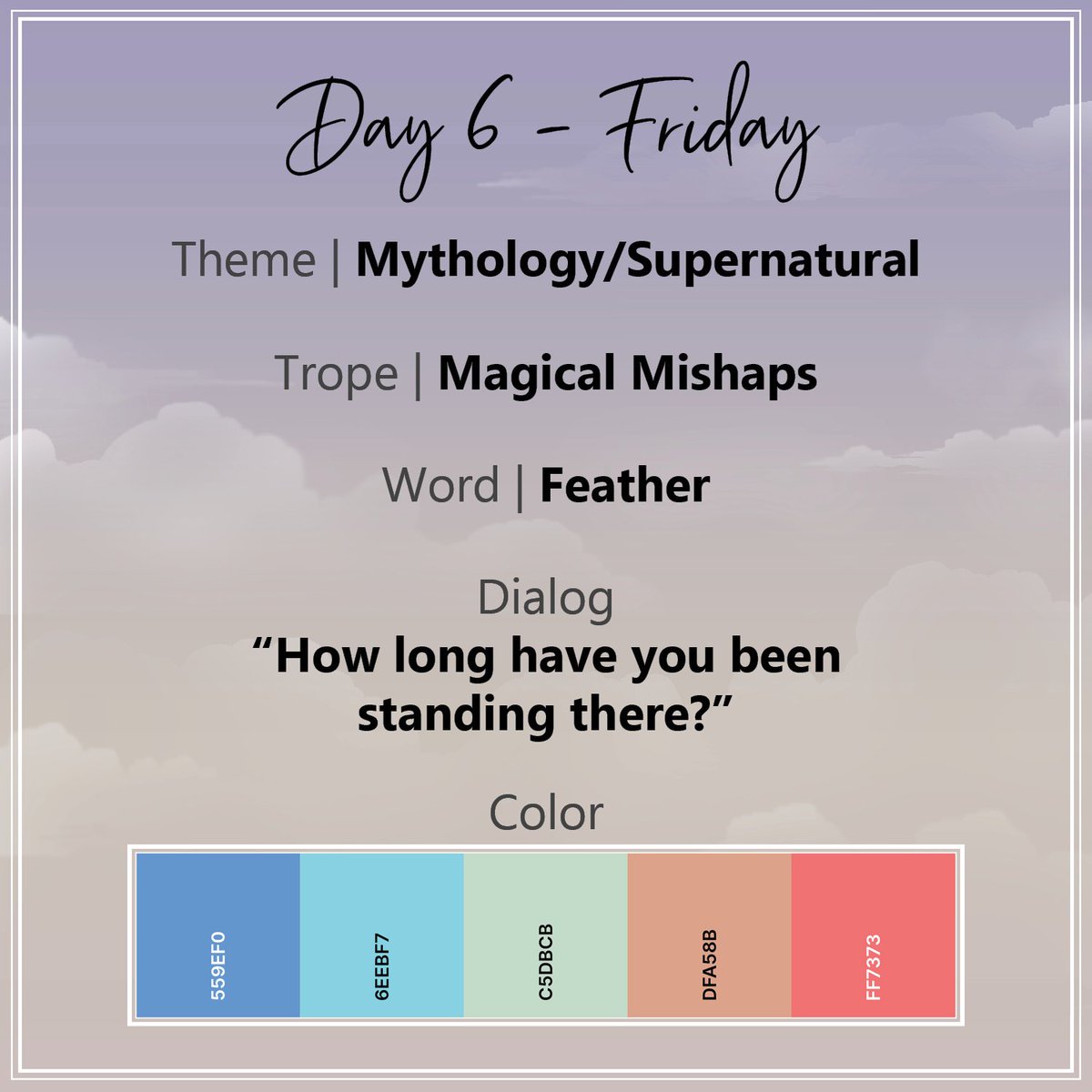 Almost at the end! Day 6 of #PromnisWeek2023 !!

Remember to include the hashtag and tag the account so we don't miss it and use appropriate content warnings and filters so we can share your work with everyone! 💛💜

Our AO3 collection is here: archiveofourown.org/collections/pr…