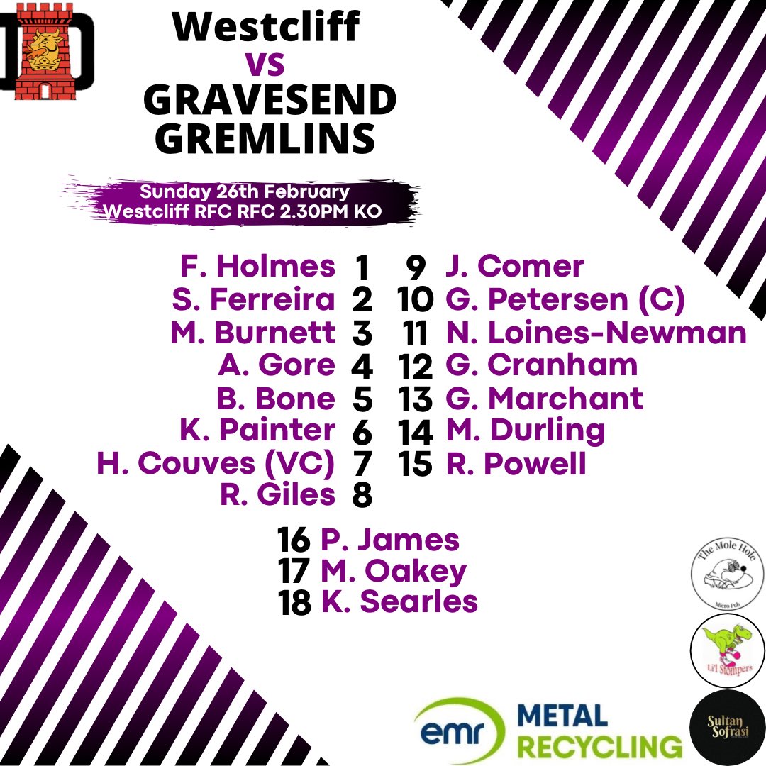 On the road tomorrow 🏉 All support welcome 💜🤍🖤
#gravesendgremlins #NC2SOUTHEAST #kentrugby #womensrugbykent #womensrugby #womensrugbyteam #womeninrugby #loverugby #tryandstopus #gravesendladiesrugby #ladiesrugby #ladiesrugbyteam