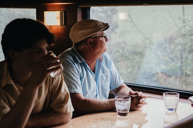 Who loves riding the rails on a rainy day?  There is something mesmerizing about settling into the rhythm of the train as you watch the scenery pass by (especially when you are warm and comfy...and a nice hot meal is on its way.)