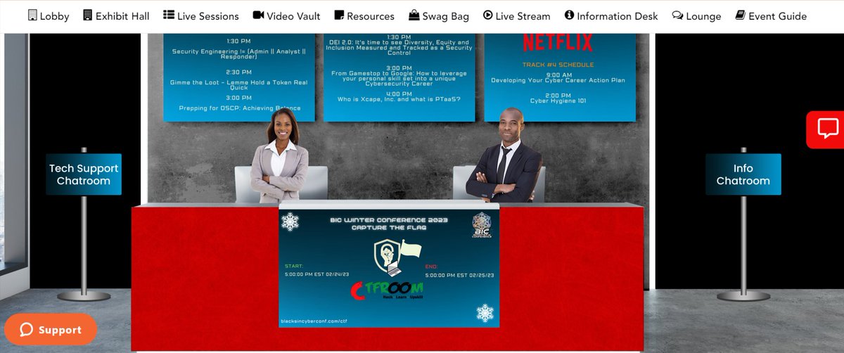CTF_Room's tweet image. Just so you know. We are also present at #BICWC2023

Blacks In Cybersecurity
@BlackInCyberCo1

Join us in our virtual venue! 🎥 
@Signed_Ro0t
 
Link: bicwintercon2023.vfairs.com

#BlacksInCyber  #Cybersecurity 
#BlacksInCybersecurity #LitLikeBIC