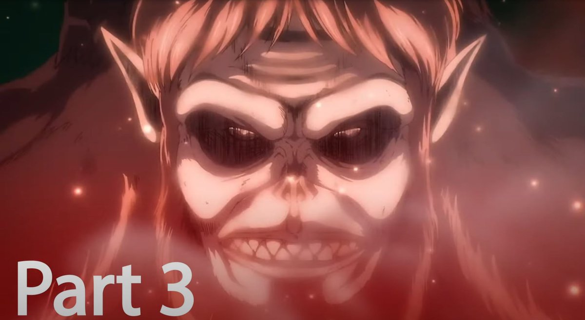 BoydudeReviews's tweet photo. It's INSANE how MAPPA'S Beast Titan has gotten better and better. The lighting, shading, colours just look so much better in the new trailer. 4 chapters in 1 episode? WOW! Cannot wait to watch Attack on Titan the 1 hour special on Friday. 😀🔥🔥🔥🔥🔥🔥🔥🔥🔥 https://t.co/SMLt8Z6R9a