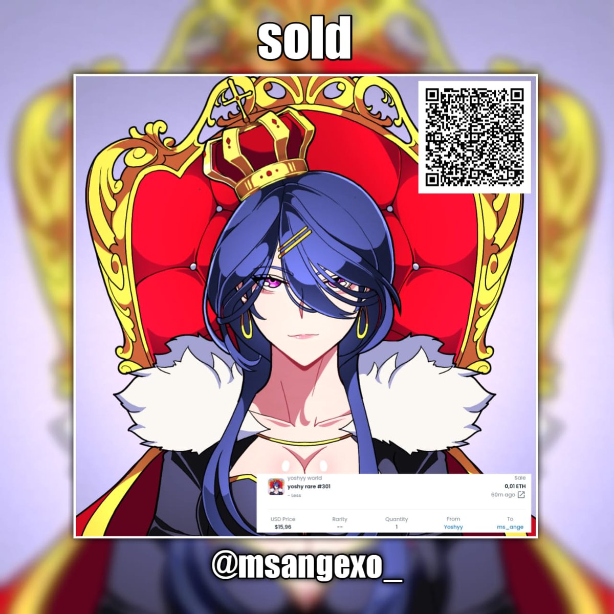 YOSH SOLDD
Congratulations for the holder
and thank you for being a part of yoshy world
<a href="/msangexo_/">❥ 𝗺𝘀. 𝗮𝗻𝗴𝗲</a>

Thank youuu
Follow my holder 
<a href="/msangexo_/">❥ 𝗺𝘀. 𝗮𝗻𝗴𝗲</a>
#NFTCommmunity #VERTICALNFT