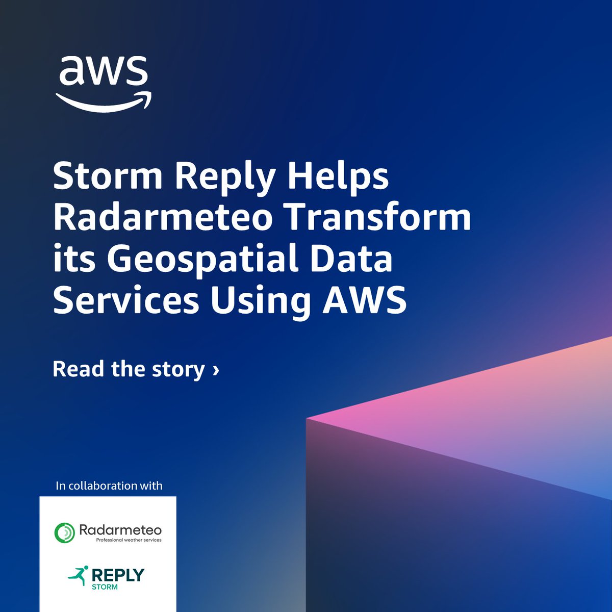 Learn how Italy-based weather service provider <a href="/radarmeteosrl/">Radarmeteo</a> migrated to AWS &amp; revamped its customer-facing apps &amp; APIs with the help of <a href="/StormReply/">Storm Reply</a>, enabling them to build a new cloud infrastructure that has helped them enter new markets. 🌍☂️ go.aws/3YG2XYu