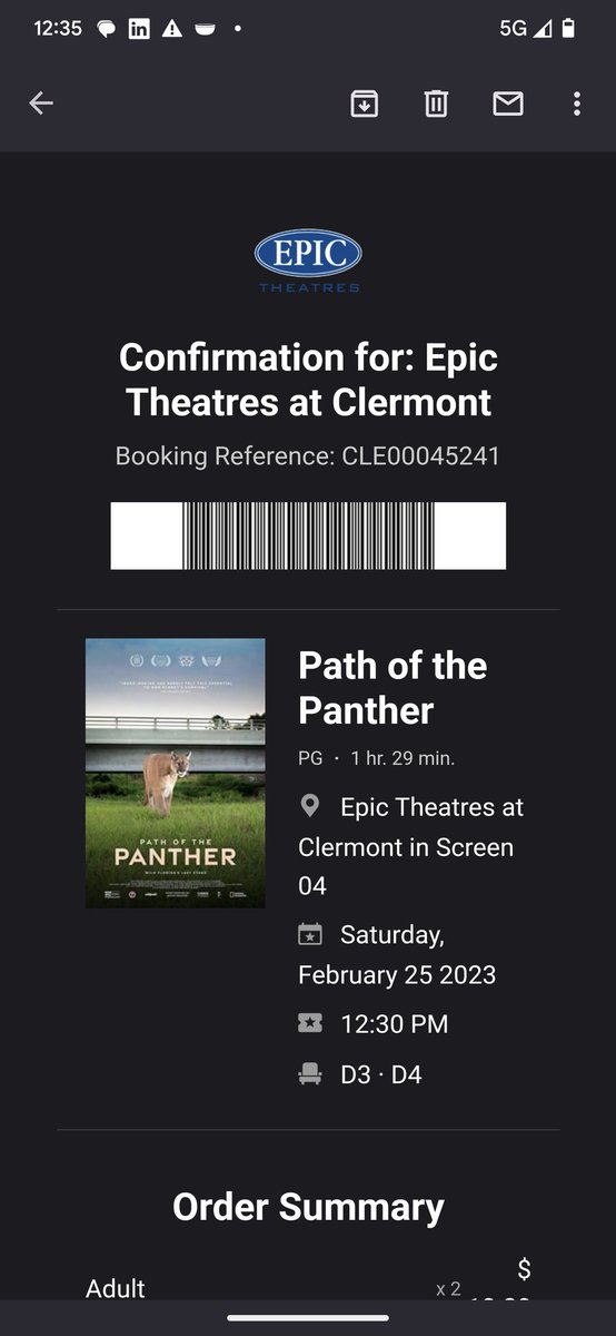 Let's go! Movies about Florida Panthers and conservation are the best. https://t.co/sRR7RGDKEo