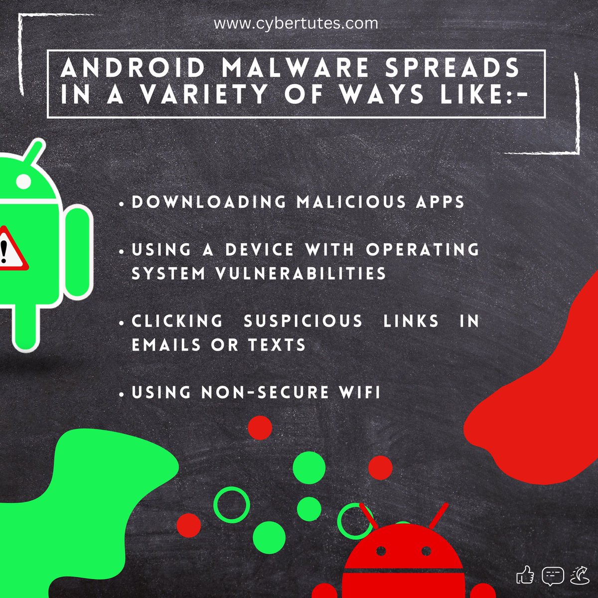 CyberTutes's tweet image. Ever heard of Android malware? Read to know what it is exactly! #androidmalware #malware #Cybersecurity #CyberTutes #cybersecurityawareness #cybersecuritytraining #cybersecurityengineer #cybersecuritycourse #cybersecurityprogram #cybersecuritystartup #cybersecurityindia
#cyber