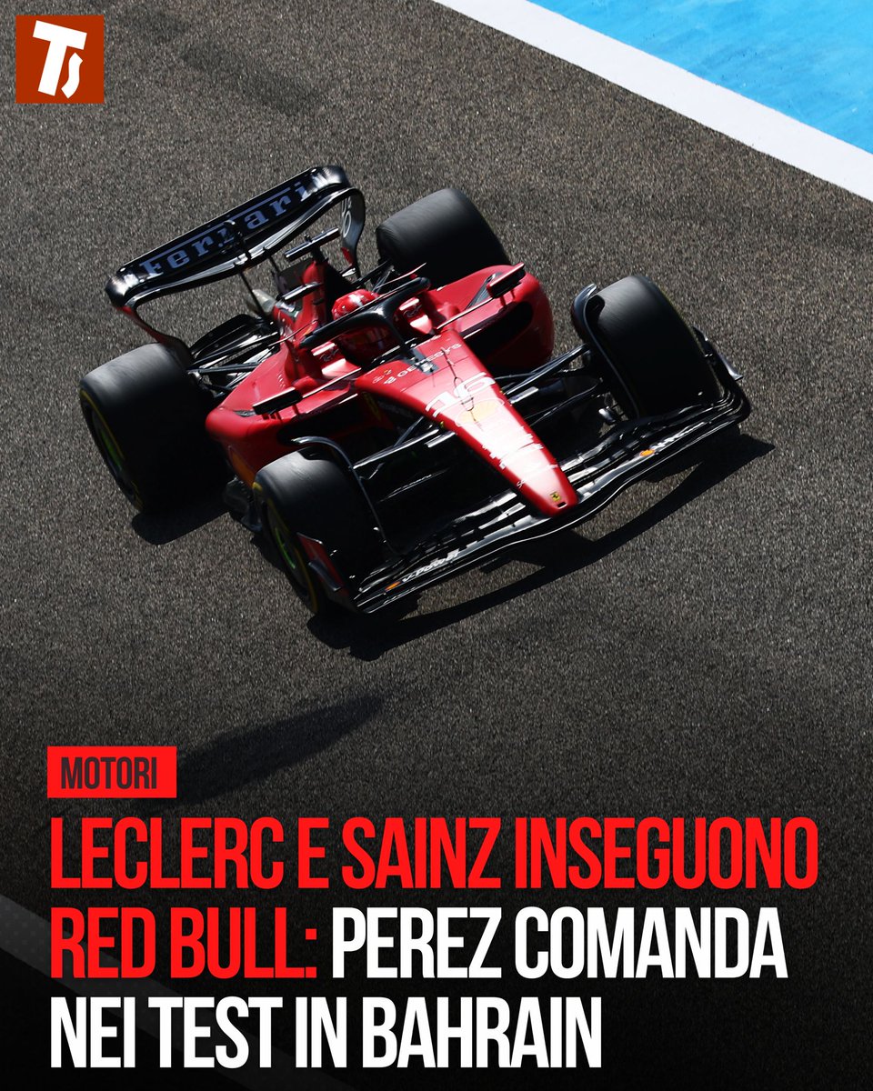 tuttosport's tweet image. 🎬 La #Ferrari insegue la #RedBull 

#F1Test #F1 #essereFerrari #Leclerc #Sainz #Perez #Tuttosport