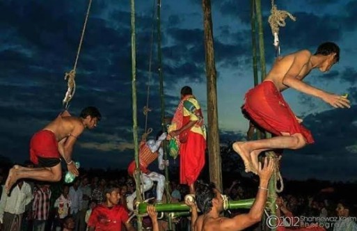 Bengali Ceremonial in America - Charak Puja Festival in Mexico.
~ photo - National Museum 

Bengali...