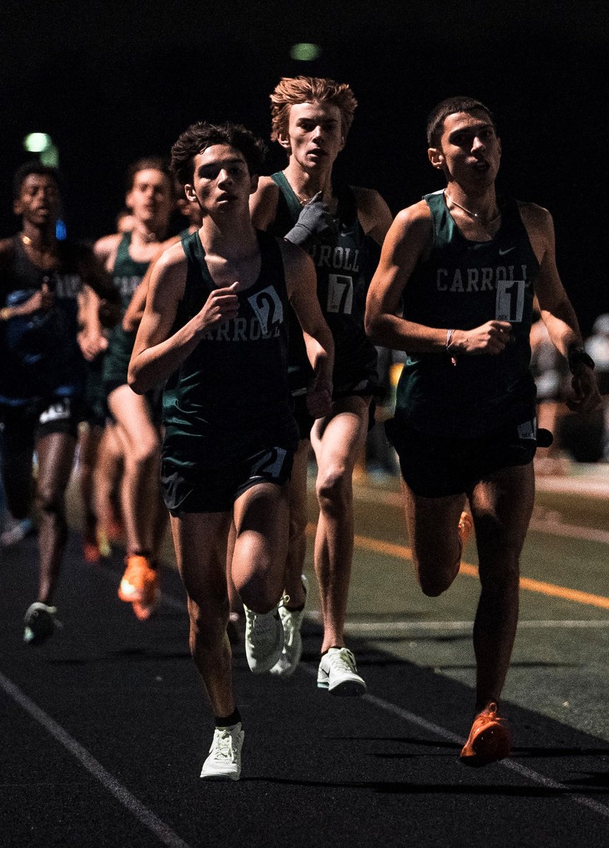 CarrollCXC's tweet photo. Congratulations to Logan Cantu, Caden Leonard &amp; Jude Alvarez for moving into the top 10 all - time Carroll 1600 meter track performers. https://t.co/dPIgftl76Z