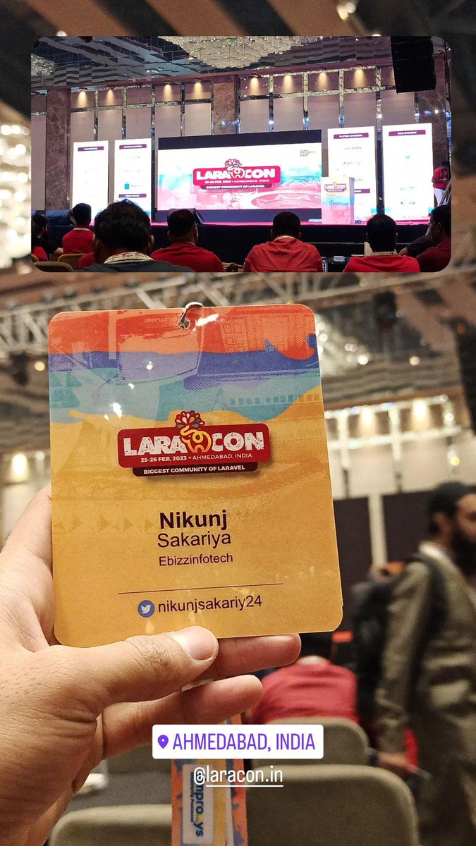 nikunjsakariya_'s tweet image. Day 1 at @LaraconIN
Lots of memories with love and blessings 🥰 🥳
Nice to meet laravel community 🌍
@marcelpociot @jbrooksuk @christophrumpel @bobbybouwmann @Caneco @freekmurze @enunomaduro @taylorotwell @jessarchercodes @xiCO2k @_joedixon
#LaraconIN #laravelcommunity #php