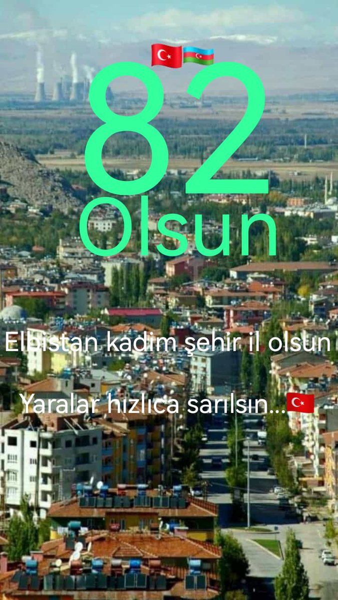 ELBİSTANIN YARALARININ DAHA HIZLI SARMAK İÇİN İL OLMALI.#ElbistanİlOlsun #ElbistanDepremSesimiziDuyun #elbistandeprem #Elbistanilolsun #Elbistan #ElbistanDepremSesimiziDuyun #Elbistanilolsun <a href="/MehmedFaruki/">Av. Mehmed Faruk ÇETİN</a> <a href="/RTErdogan/">Recep Tayyip Erdoğan</a>
<a href="/suleymansoylu/">Süleyman Soylu</a>
<a href="/Elbistander/">İstanbul Elbistanlılar Derneği</a> <a href="/dbdevletbahceli/">Devlet Bahçeli</a> 
<a href="/mahirunal/">Mahir Ünal 🇹🇷</a>