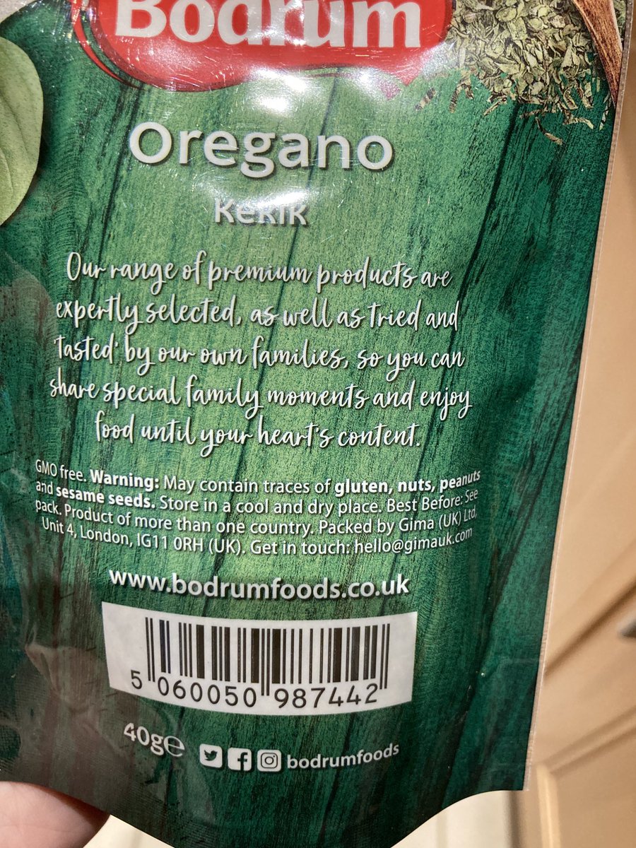 It’s dried oregano for goodness sake! How can it contain gluten, peanuts, nuts and sesame! #everylabeleverytime #foodallergies #allergylife
