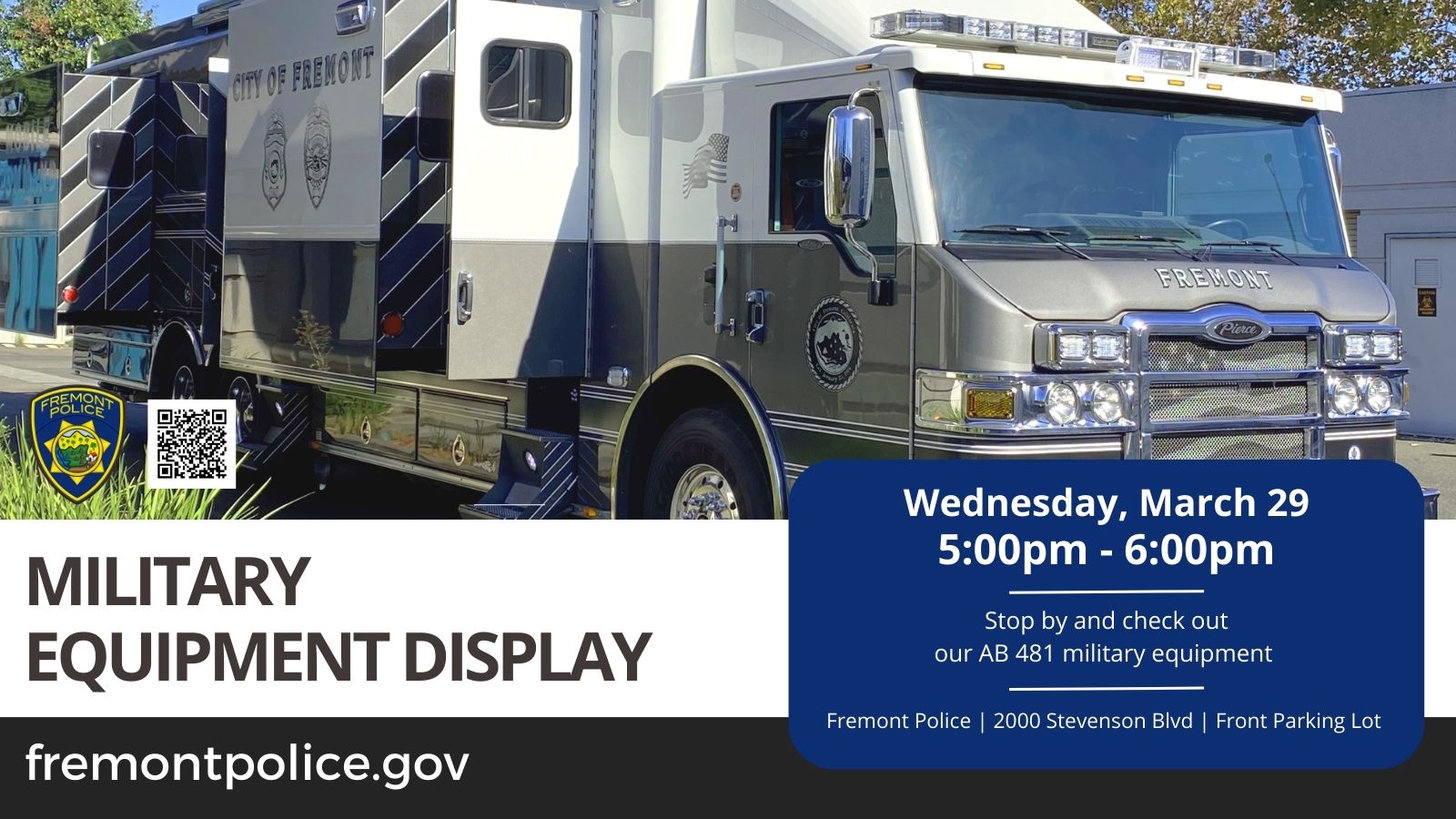 Fremont Police Department on Twitter "Stop by and check out our AB 481