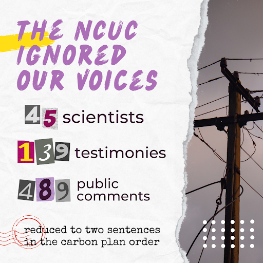 EnDemYall's tweet photo. Over 40 scientists, dozens of in-person testimonies, and hundreds of written comments were ignored by the North Carolina Utilities Commission in the adoption of this Carbon Plan. As a result, this Carbon Plan received a failing grade in our books. 🧵

https://t.co/hE616Jx932 https://t.co/SDMxio5VSu