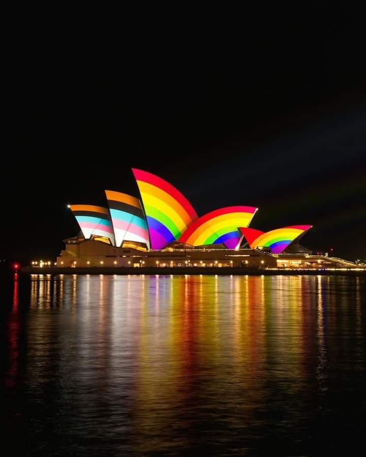 #SydneyWorldPride is here 🌈 To mark the start of the Festival, for one special night, the iconic Sydney Opera House sails will shine in the colours of the Progress Pride Flag fr