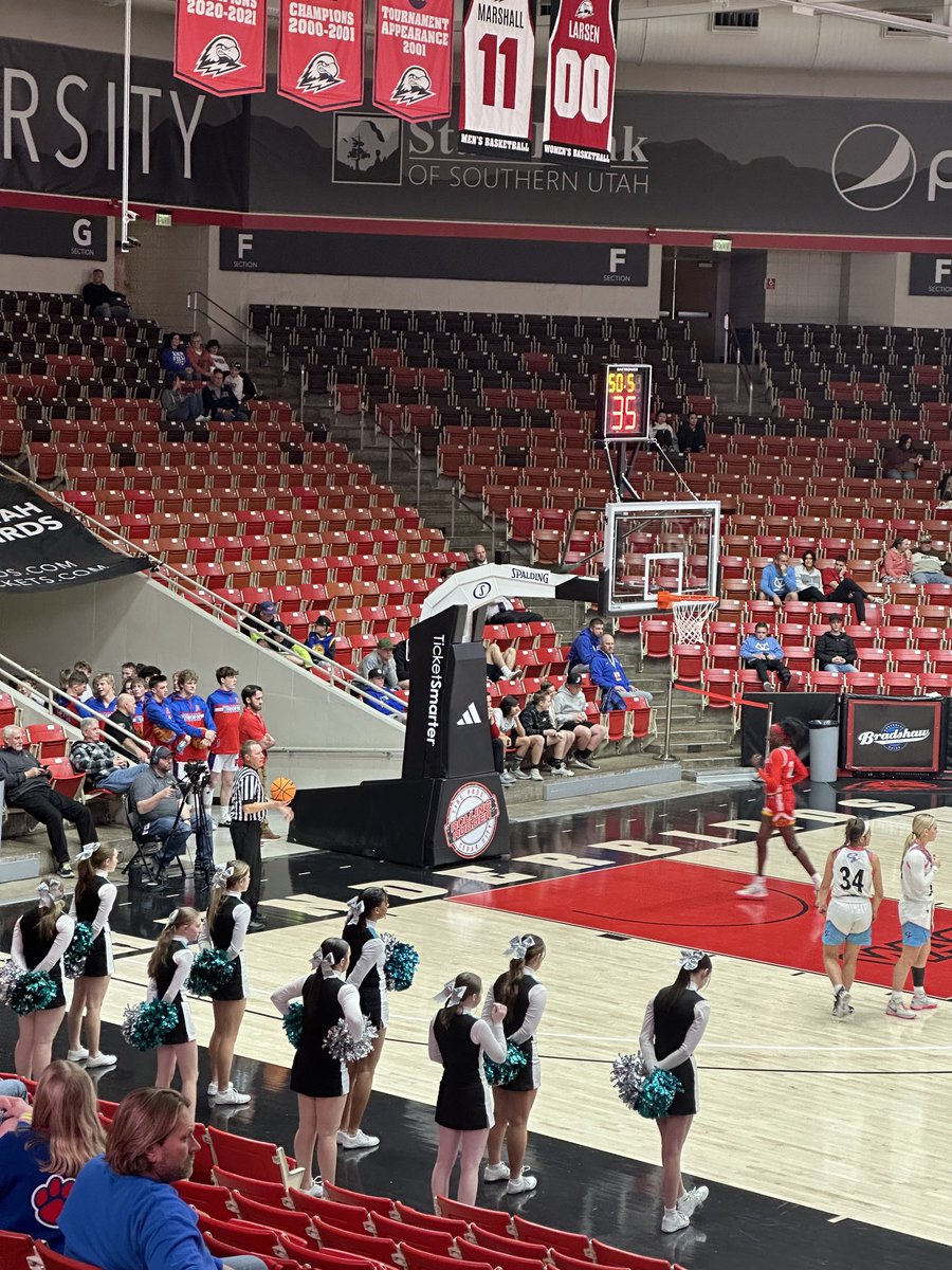 Richfield boys getting ready to take the court for the final time this season.  Go RHS Boys &amp; Girls in 3A State today.