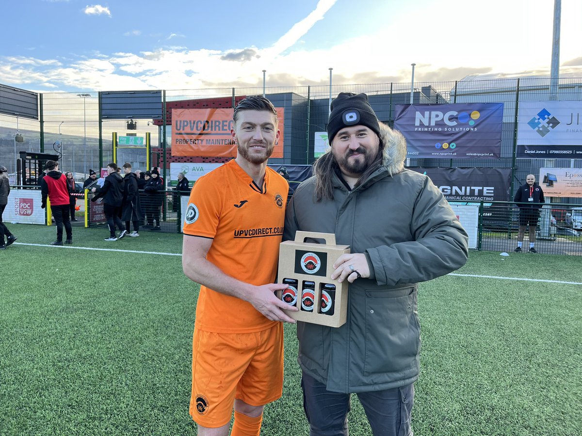 Thank you to everyone for a fun afternoon at @PontyUnitedM. Great to get a win and choose @Kielew8 as today’s Player of the Match. That free kick to win the game 😮‍💨👌#dragons #weareponty