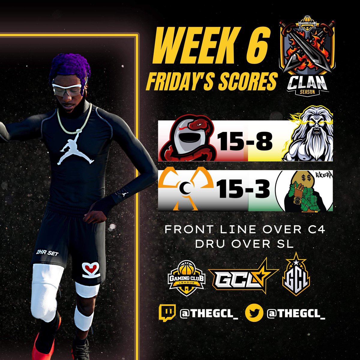 @thegcl_ Results from last night . <a href="/FrontLine2k/">Front Line 🥷</a> with the surpising Flood 🌊 of @C4OnTop  … Them boys said to put some Respect on their names!!! And @DontRunUp2K with the bounce back win over struggling 1-5 @ScamLikelySL