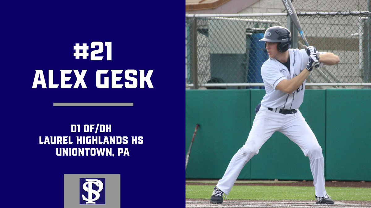 ThePSBC's tweet image. 21, can you do sum’ for me?

With just three weeks until our conference openers, we welcome back Alex Gesk.

Coming from Laurel Highlands, Gesk hit .279 last season in his first year. The legend of “playoff Xander” was born in May, as he had 5 RBI’s in his World Series debut 👑