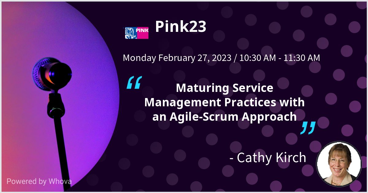 I am speaking at Pink23. Please check out my talk if you're attending the event!  - via #Whova event app