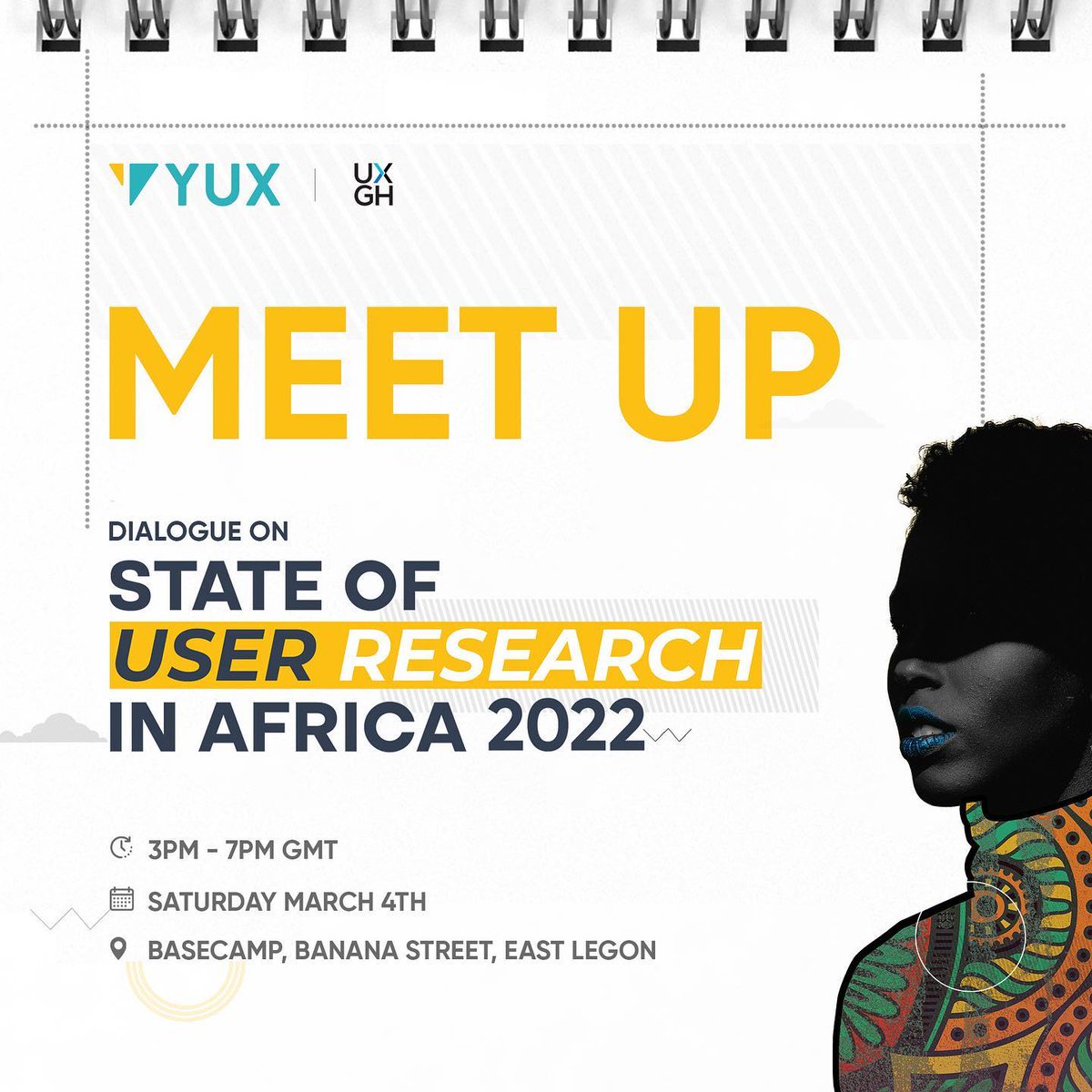 uxghana's tweet photo. We are spinning the wheel of connectivity with @helloyux  on a digest around the recent State of User Research in Africa report 2022, happening at BaseCamp, East Legon, on Saturday, March 4th from 3pm to 7pm.

➡ Register for our meet up here:
https://t.co/ld6cOaVshp

#design https://t.co/PtPRMwNcw9