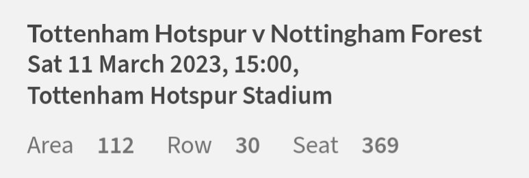 Longy1982's tweet image. Cannot make the Forset game on March 11th. Ticket has been posted to the ticket exchange. As you can see it is dead center of the goal
#TottenhamHotspur #Tottenhamtickets #spurstickets #Spurs #ticketsforsale #ticketforsale 
@SpursOfficial @Coytey @thespursweb @LastWordOnSpurs