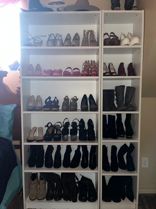 Girls gotta love their shoe racks 😇 #heels #heelsaddict #PiNetwork #black #needcolors #differentkindep<a href="/tag/heels"class="tags">#heels</a><a href="/tag/heelsaddict"class="tags">#heelsaddict</a><a href="/tag/black"class="tags"><span>#black</span></a><a href="/tag/trending"class="tags"><span>#trending</span></a><a href="/tag/pinetwork"class="tags"><span>#pinetwork</span></a><a href="/tag/needcolors"class="tags"><span>#needcolors</span></a><a href="/tag/diff"class="tags"><span>#diff</span></a>