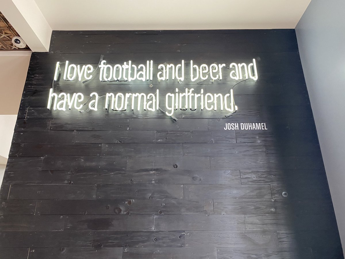 Quote on the wall as we walked in at <a href="/hopsocialtavern/">Hop Social Tavern</a> in AZ. Fun to see a ND name <a href="/joshduhamel/">Josh Duhamel</a> 🤩😎