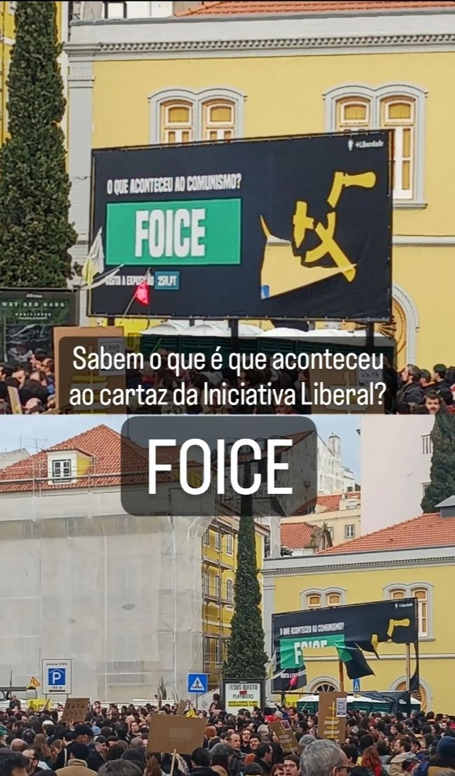 Um dos deliciosos momentos da manifestação por uma <a href="/VidajustaPt/">Vida Justa</a>, em que 20 mil pessoas saíram às ruas de #Lisboa para exigir melhores salários, limites nos preços dos bens essenciais e direito à habitação

<a href="/LiberalPT/">Iniciativa Liberal</a>
#VidaJusta #Guilhotina #AltPt