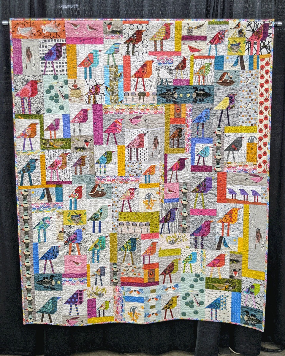 WIQuiltShow's tweet photo. "Nestled in Your Wings," created and quilted by Nancy Blake of Baraboo, Wisconsin, entered in the 2022 Quilt Contest, Wall Quilts - Machine Quilted - Pieced category.
#WisconsinQuiltShow https://t.co/qmCwEjoSwl