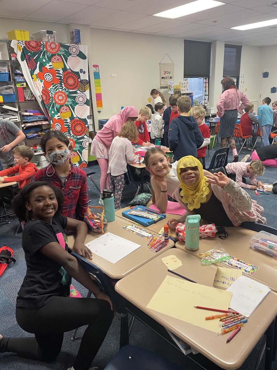 Late valentines post 💌 We loved working with our first grade buddies to make special valentines cards for residents at a local nursing home 💝