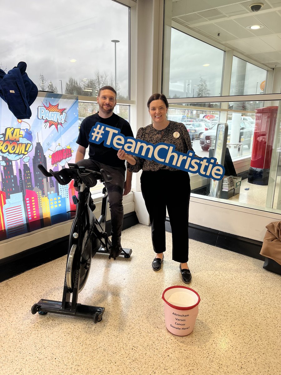 Altrincham V Cancer. My colleagues have been cycling to help find a cure for cycle.. super proud! One final day to go! thanks for letting us get involved <a href="/altrinchamhq/">Altrincham HQ - Social Media Marketing in Manc</a> #teamchristie
